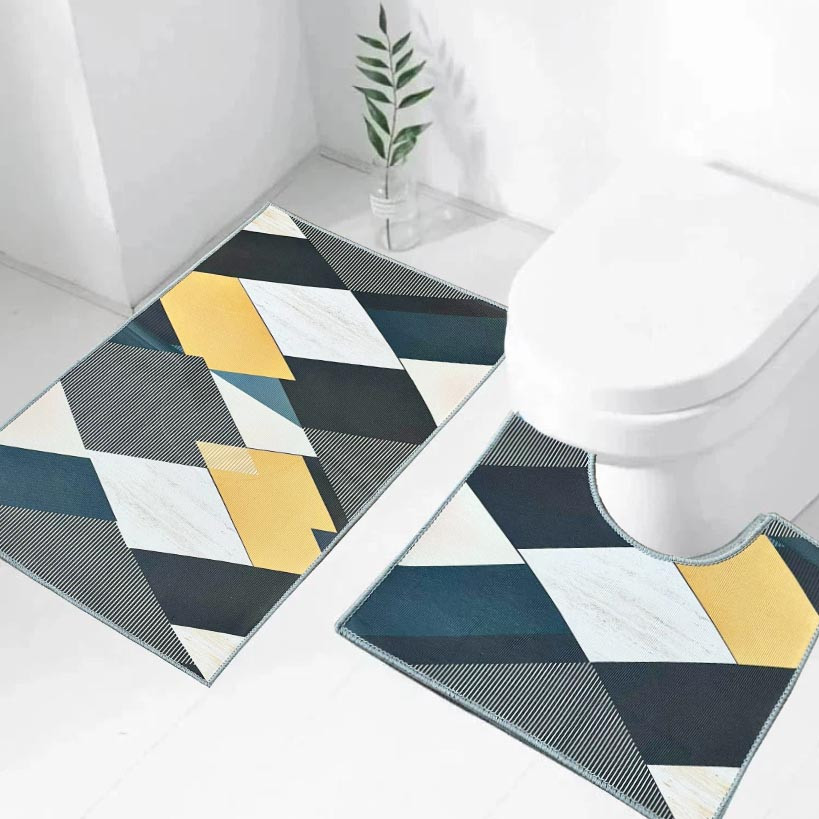 Коврик для ванны и туалета 80х50 см и 50х40 разные цвета