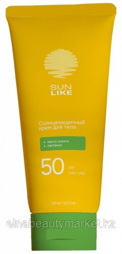 SUNLIKE Солнцезащитный SPF50 с маслом кокоса и пантенолом крем-масло для тела 150 мл, фото 1