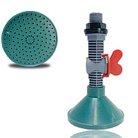 Насадка для летнего душа с краном 16*9 см зелена-серая