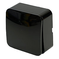 Переключатель открытой установки 1-клавишный, STEKKER, 250В, 10А, IP20, серия София, черный, MSW10-12-02