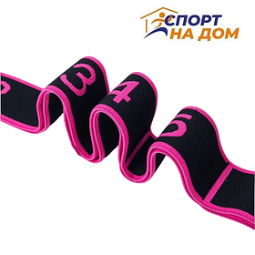 Эластичная лента для танцев и гимнастики 8 петель (захватов)