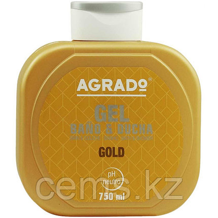 AGRADO гель для ванн и душа "Gold" увлажняющий 750мл, фото 1