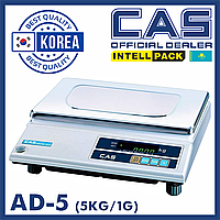 Весы Cas AD-5 настольные фасовочные электронные до 5кг общего назначения