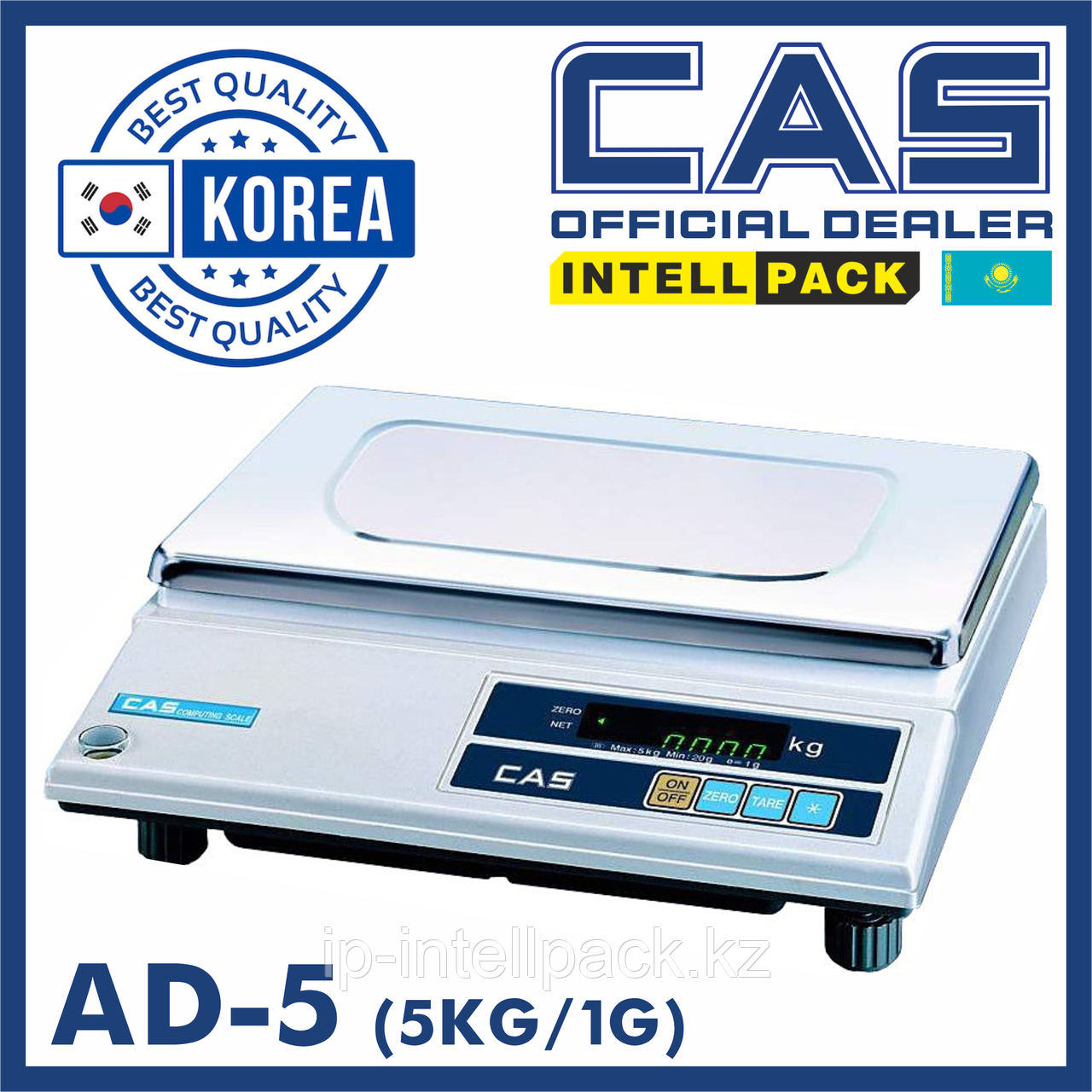 Весы Cas AD-5 настольные фасовочные электронные до 5кг общего ...