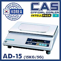 Весы Cas AD-15 настольные фасовочные электронные до 15 кг общего назначения