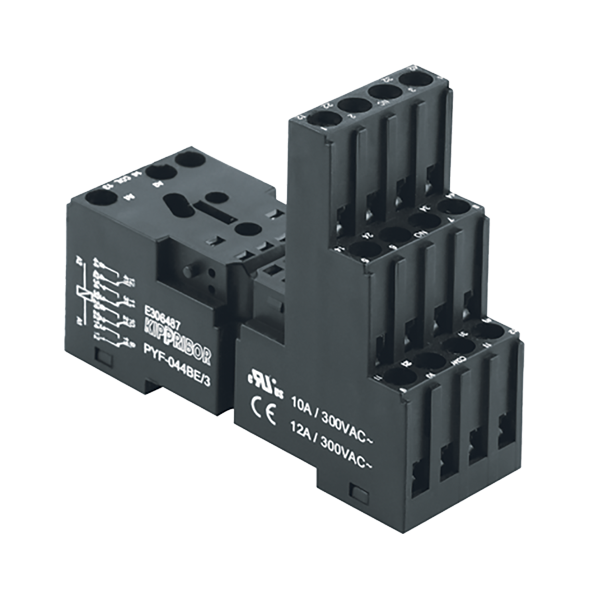 Монтажные колодки KIPPRIBOR PYF-044BE, PYF-144BE (для 4-контактных промежуточных реле серии RP) PYF-044BE/2