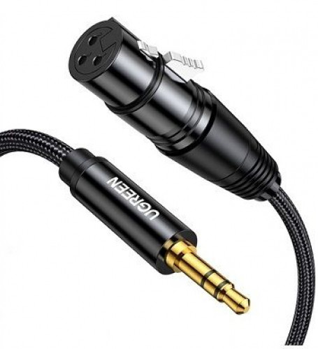 UGREEN 20244 Кабель микрофонный AV182 3.5mm to XLR Female Audio Cable, 2m