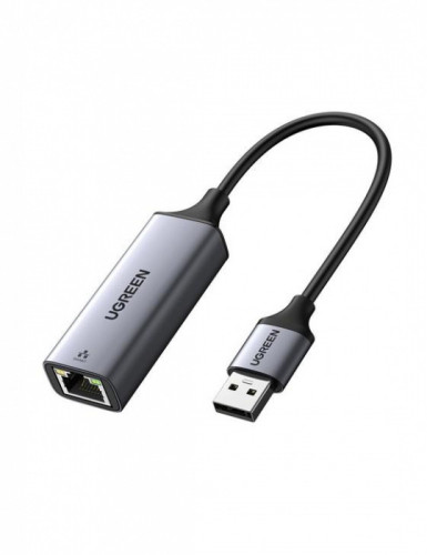 UGREEN 50922 Адаптер сетевой CM209 USB to RJ45 Ethernet Adapter Aluminum Case (Space Gray)