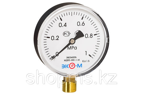 Манометр Экомера МД02-100мм 0..1МПа  М20*1,5  исп.2