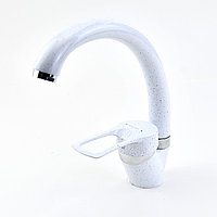 Смеситель кухонный ATLAS MATAR, MT1006603, белый, цинк