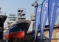 Новый краболов Андрей Басаргин спустили на воду в Приморье