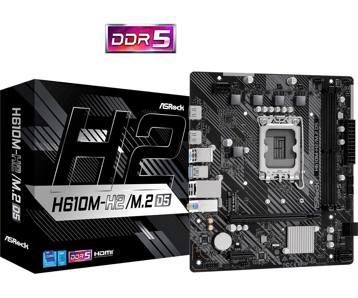 Материнская плата ASRock H610M-H2/M.2 D5