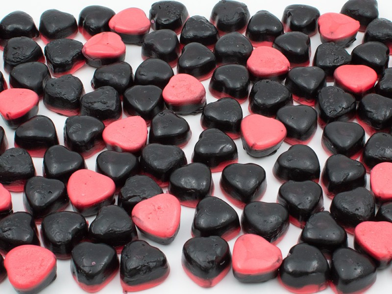 Мармелад "Сердце с начинкой" со вкусом лакрицы и малины 1кг /RAVAZZI Италия/