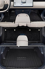 Двухслойные полики, коврики в салон и багажник с защитой порогов Zeekr X, TPE, 5 местная комплектация