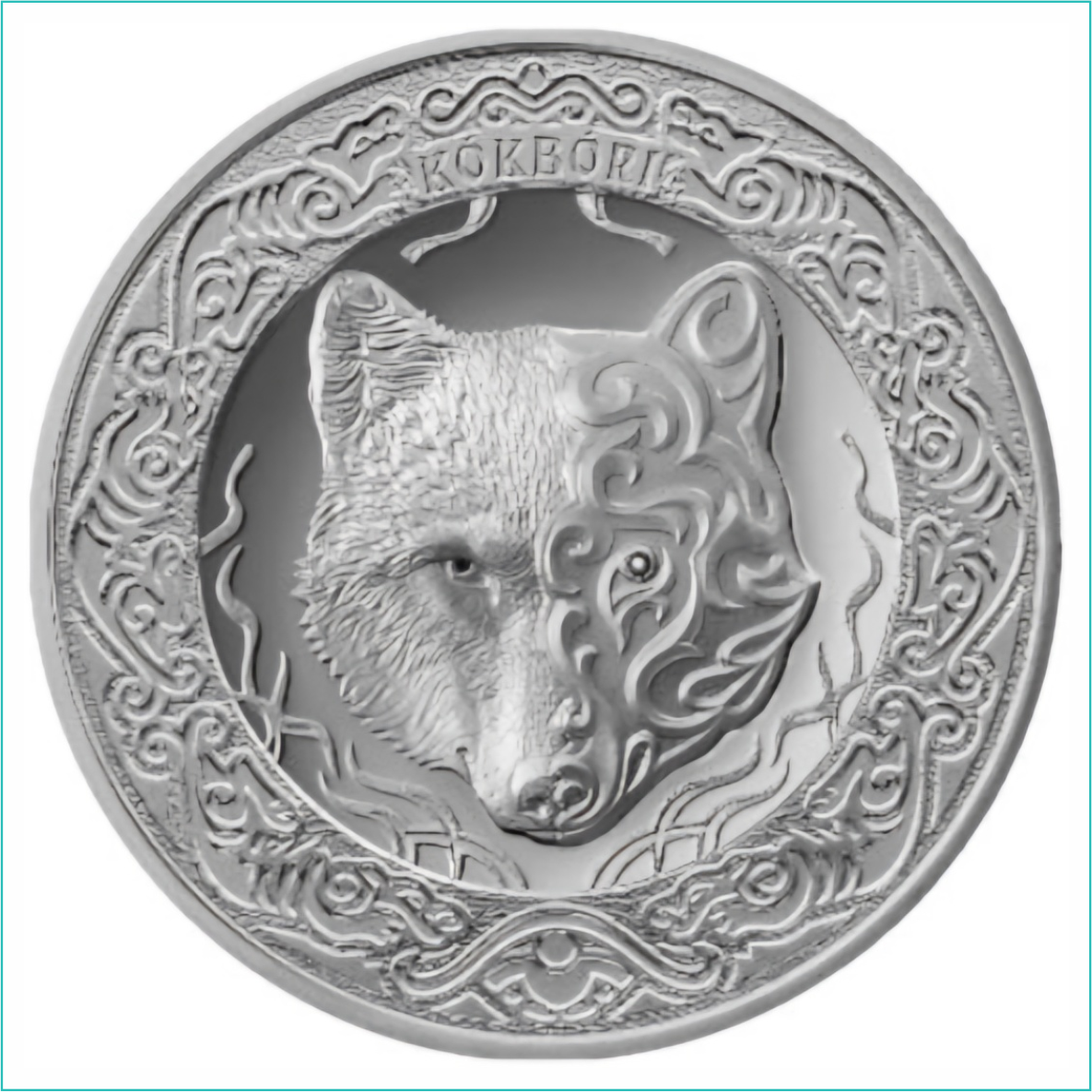 Инвестиционная монета "Небесный волк - Көкбори" 1 тенге 2024 (Серебро 9999), фото 1