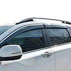 Ветровики, дефлекторы Geely Monjaro, прозрачные с хромом, фото 3