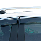 Ветровики, дефлекторы Geely Coolray, прозрачные с хромом, фото 3