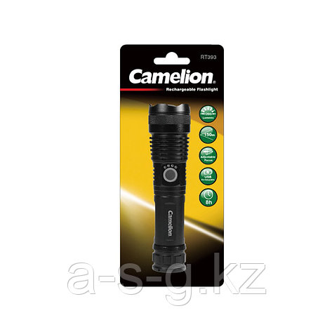 Алюминиевый перезаряжаемый фонарик Camelion RT393-TB, фото 2