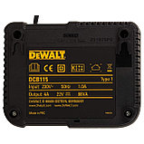Набор аккумуляторов DeWALT DCB183 "XR" 18V 2.0Ah Li-ion 2шт. + зарядное устройство DCB115 10.8-18V 4А Li-ion, фото 5