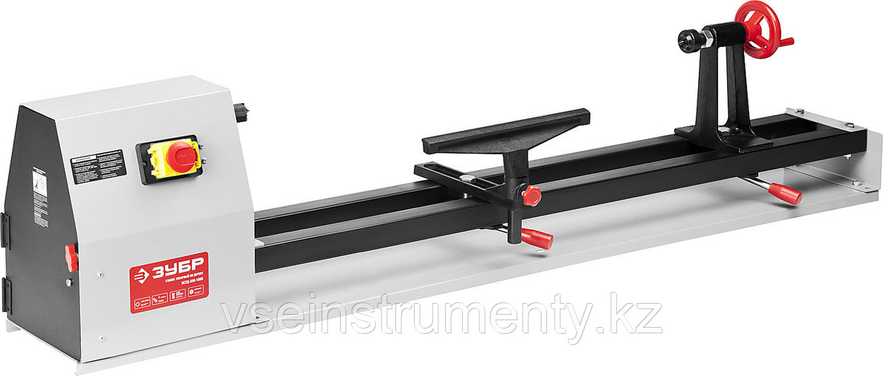 ЗУБР d 350 мм, 1000 мм, 350 Вт, токарный станок по дереву (ЗСТД-350-1000), фото 1