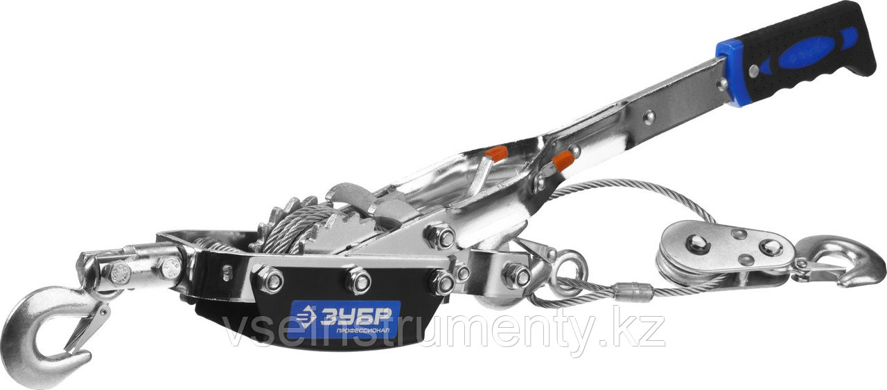 ЗУБР 4 т, 3 м, ручная рычажная лебедка, Профессионал (43105-4-K), фото 1