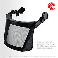 ЗУБР ЗАСЛОН-С, 190 х 339 мм, экран из мелкоячеистой сетки, защитный лицевой щиток для крепления на каске,