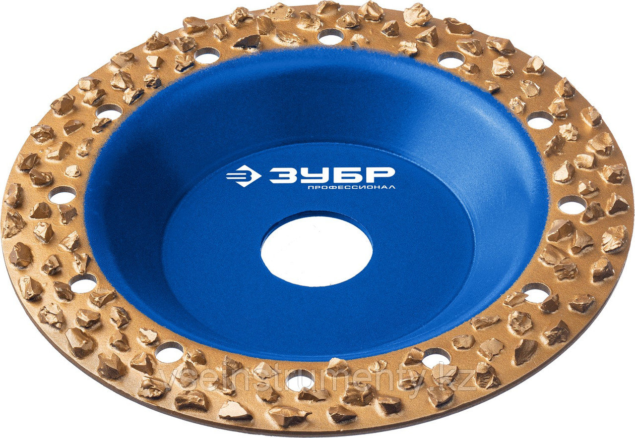 ЗУБР №3 крупное зерно, 125 мм, ВК8, плоская обдирочно-шлифовальная чашка, Профессионал (334303), фото 1