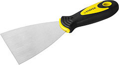 STAYER MAXFlat, 80 мм, профилированное полотно, двухкомпонентная ручка, нержавеющий, шпатель (10041-08)