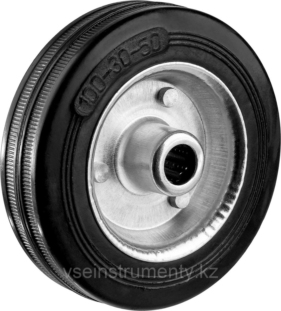 ЗУБР d 100 мм, г/п 70 кг, игольчатый подшипник, резина/металл, колесо, Профессионал (30936-100), фото 1