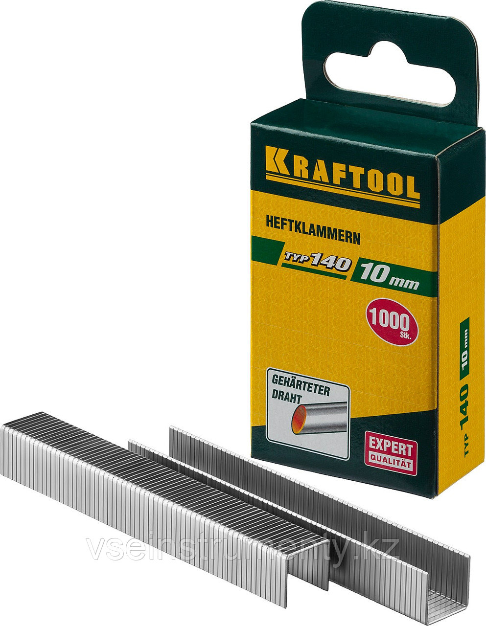 KRAFTOOL тип 140 (G/11/57) 10 мм, 1000 шт, калибр 20GA, скобы для степлера (31680-10), фото 1