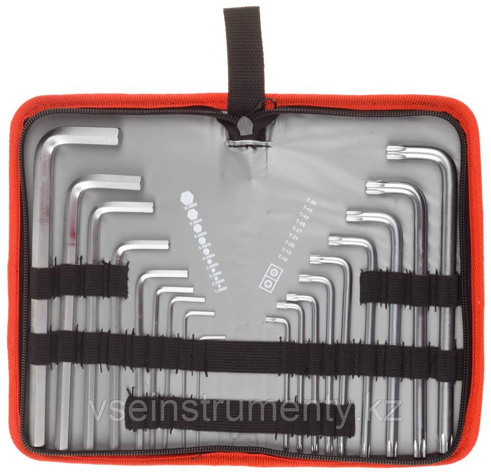 ЗУБР 18 шт, набор имбусовых ключей (27463-H18), фото 1