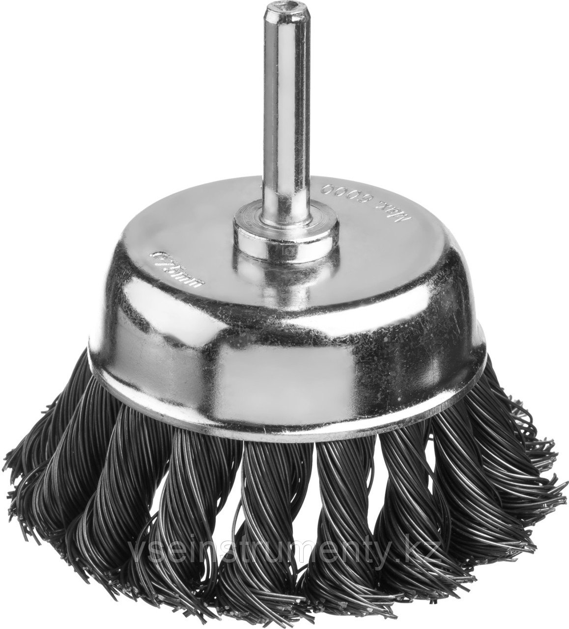 MIRAX 75 мм, жгутированная стальная проволока 0.5 мм, щетка дисковая для дрели (35148-075), фото 1