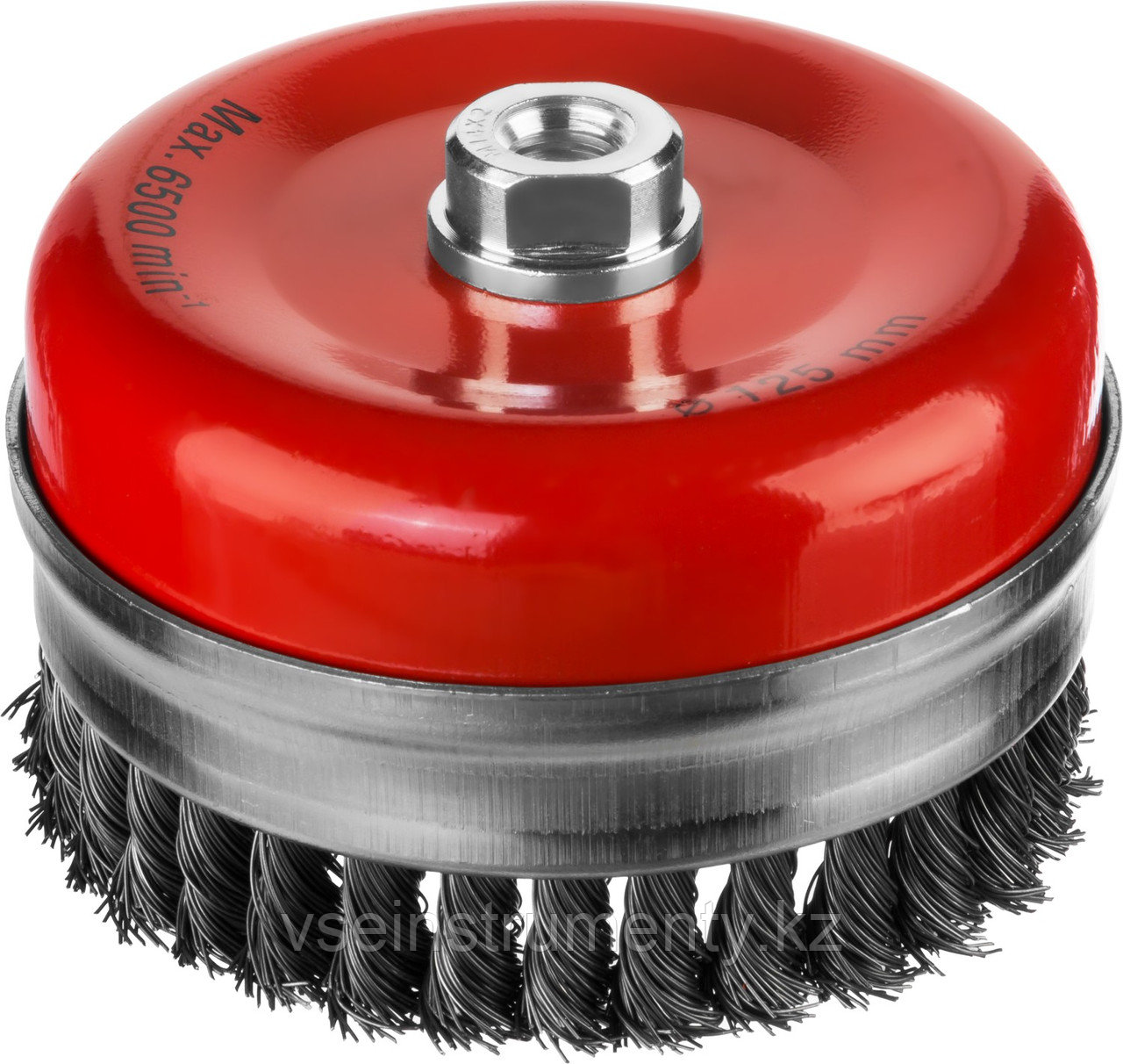 MIRAX 120 мм, жгутированная стальная проволока 0.5 мм,чашечная щетка-крацовка для УШМ (35144-125), фото 1