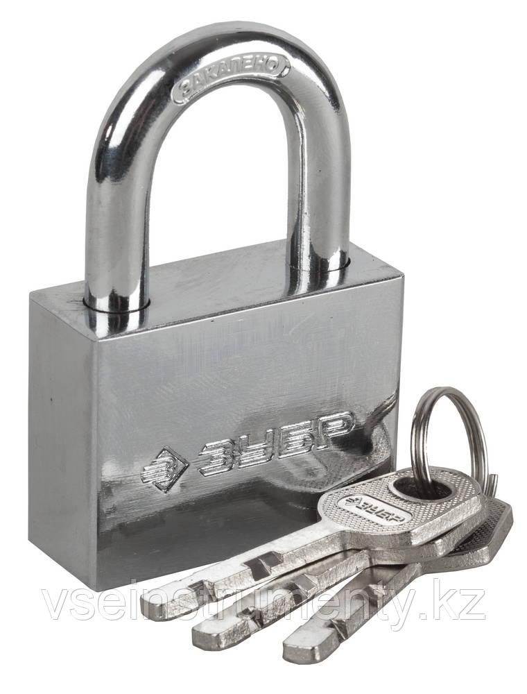 ЗУБР 60 мм, закаленная дужка, стальной корпус, навесной замок (3710-60), фото 1