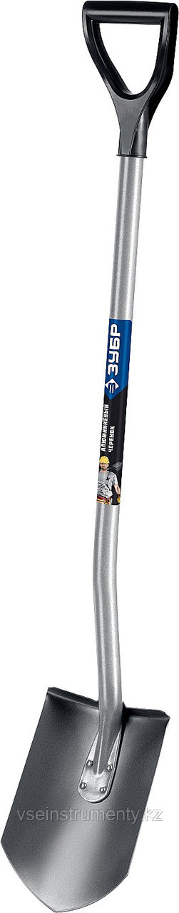 ЗУБР Титан, 280 х 190 х 1200 мм, полотно 2 мм, титановая, алюминиевый изогнутый черенок с рукояткой, тип ЛКО,, фото 1