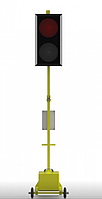 Мобильный автономный светодиодный светофор соло с АКБ