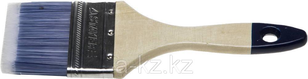 STAYER AQUA, 75 мм, 3″, искусственная щетина, деревянная ручка, для воднодисперсионных и акриловых ЛКМ,