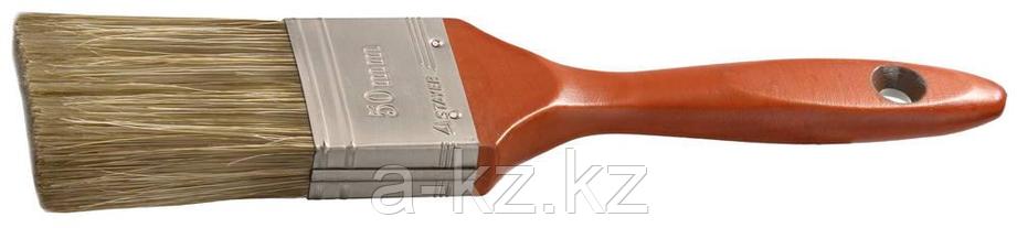 STAYER LASUR-LUX, 50 мм, 2″, смешанная щетина, деревянная ручка, для высокотекучих ЛКМ, плоская кисть, фото 1
