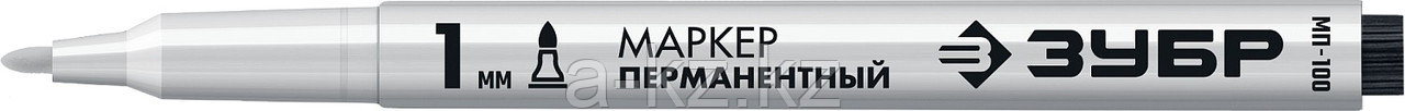 ЗУБР МП-100, 1 мм, заостренный, белый, перманентный маркер, Профессионал (06320-8)
