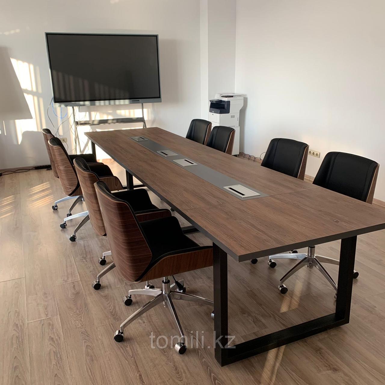 Стол в конференц зал (2750*1200*750 мм) опора черная