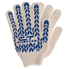 Перчатки СИБРТЕХ "Протектор" х/б с ПВХ-покрытием 7 класс 67704