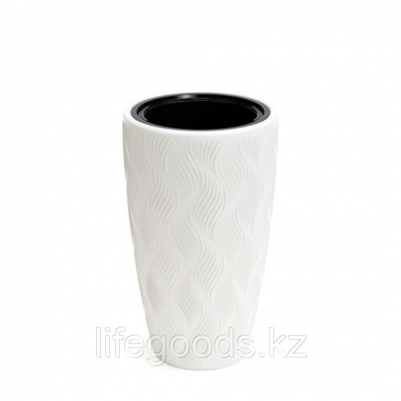 Кашпо "Флэйм" 42 л со вставкой, белый М8884