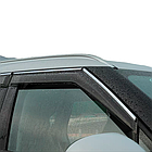 Ветровики, дефлекторы BYD Qin ev, прозрачные с хромом, фото 4