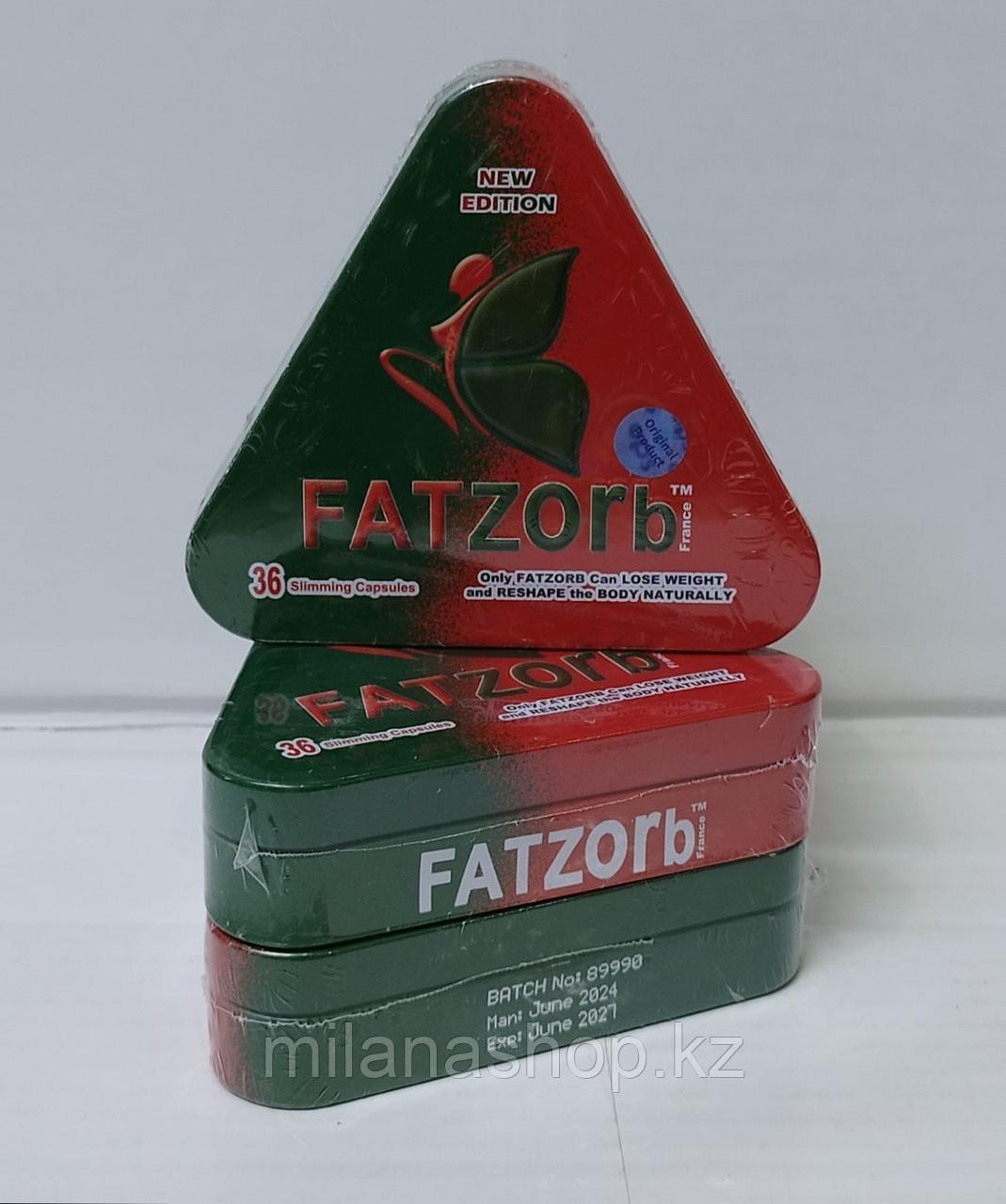 Fat rb  ( Фатз рб ) треугольная красно-зеленая металическая упаковка 36 капсул, фото 1