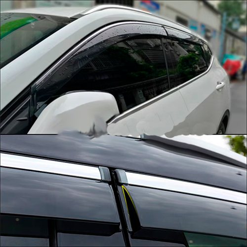 Желден қорғағыштар, BYD Tang ev дефлекторлары, хроммен мөлдір, фото 1