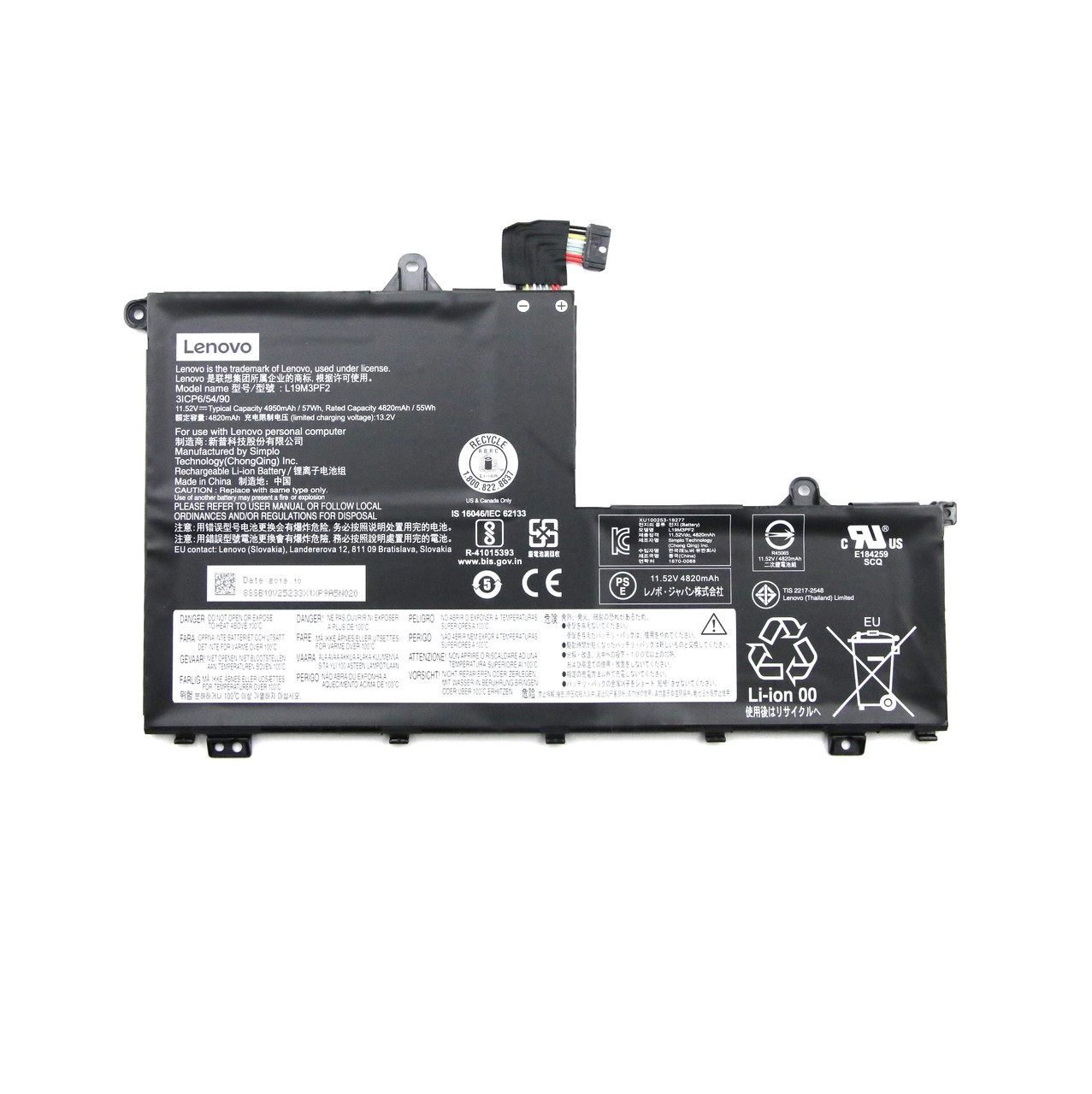 Аккумулятор L19M3PF1, L19M3PF2, L19L3PF8, L19D3PF2, L19C3PF1, L19M3PF9, для Lenovo Thinkbook 14 15 IML IIL