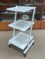 Этажерка с тремя полками на колесиках для дополнительного оборудования большое