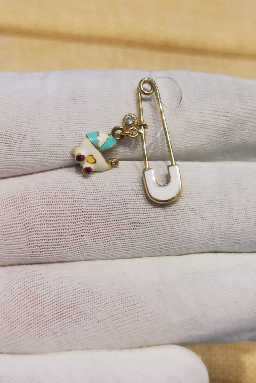 Брошь - булавка c бриллиантом, фото 1