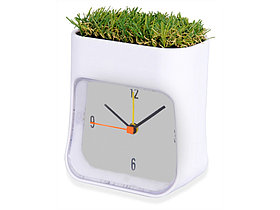 Часы настольные «Grass», белый/зеленый