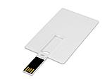USB 2.0- флешка на 8 Гб в виде пластиковой карты с откидным механизмом, белый, фото 3